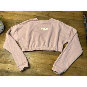 FILA Small pink crop top‎ sweatshirt athletic